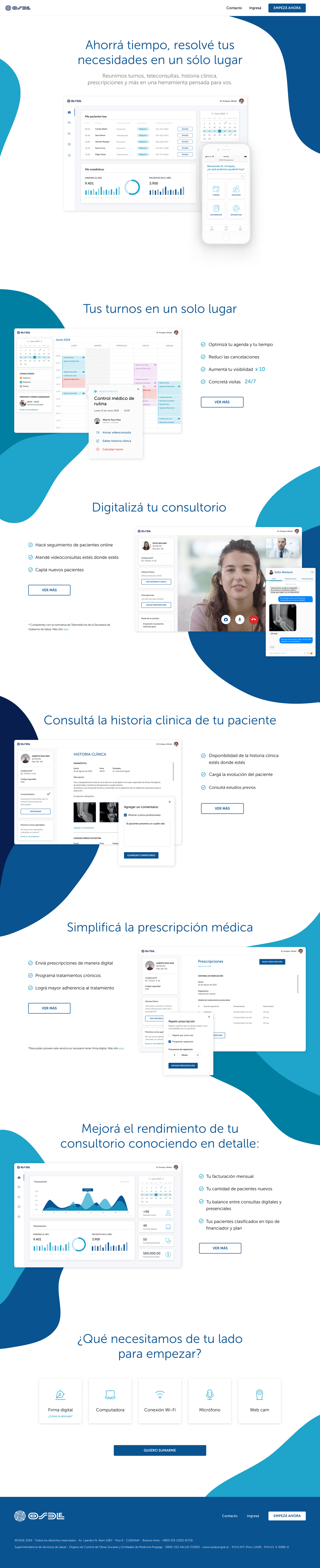 OSDE's website prototype